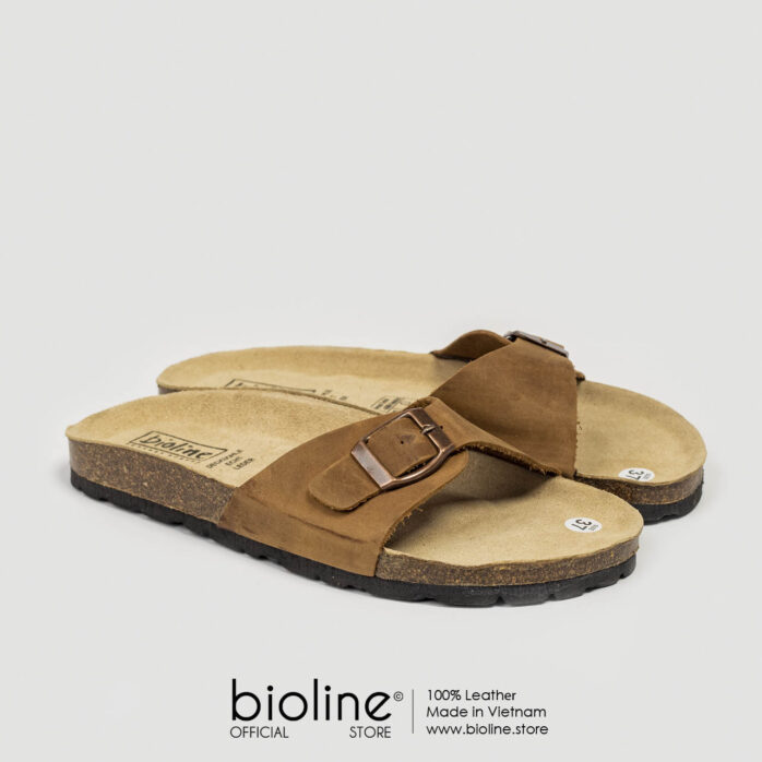 Dép đế trấu da bò BIRKEN - BIO08