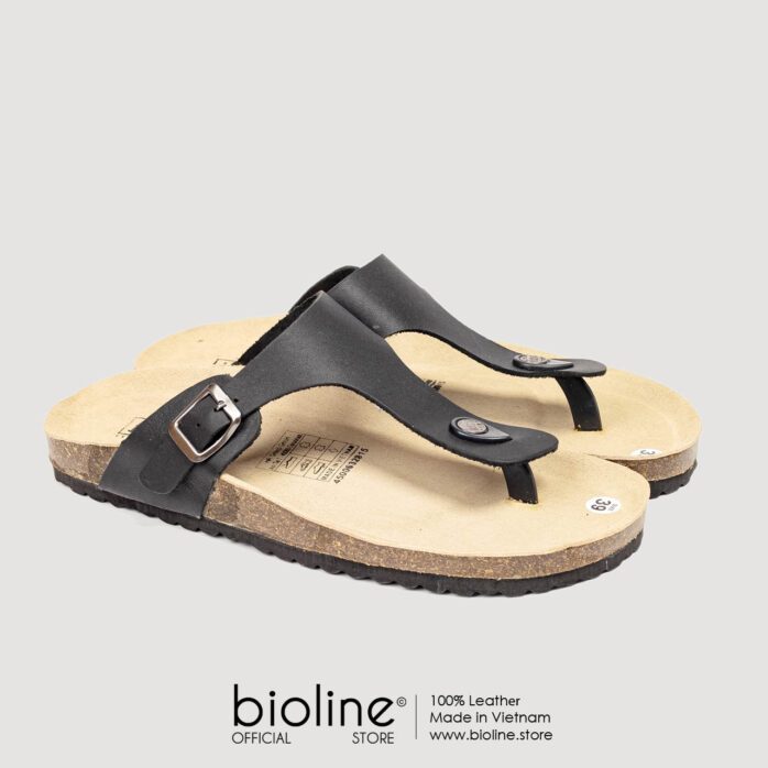 Dép đế trấu da bò xỏ ngón BIRKEN - BIO07