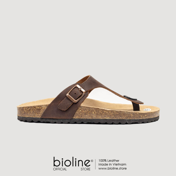 Dép đế trấu da bò xỏ ngón BIRKEN - BIO07