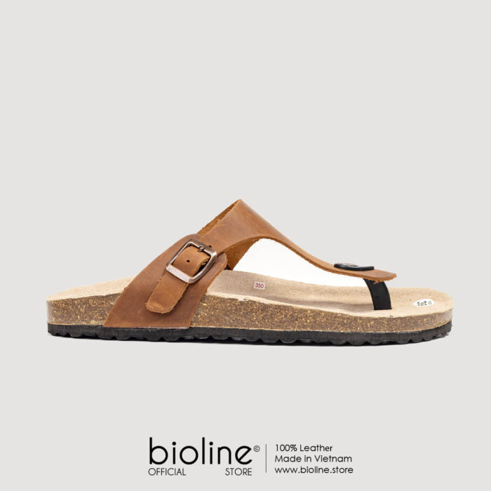 Dép đế trấu da bò xỏ ngón BIRKEN - BIO07