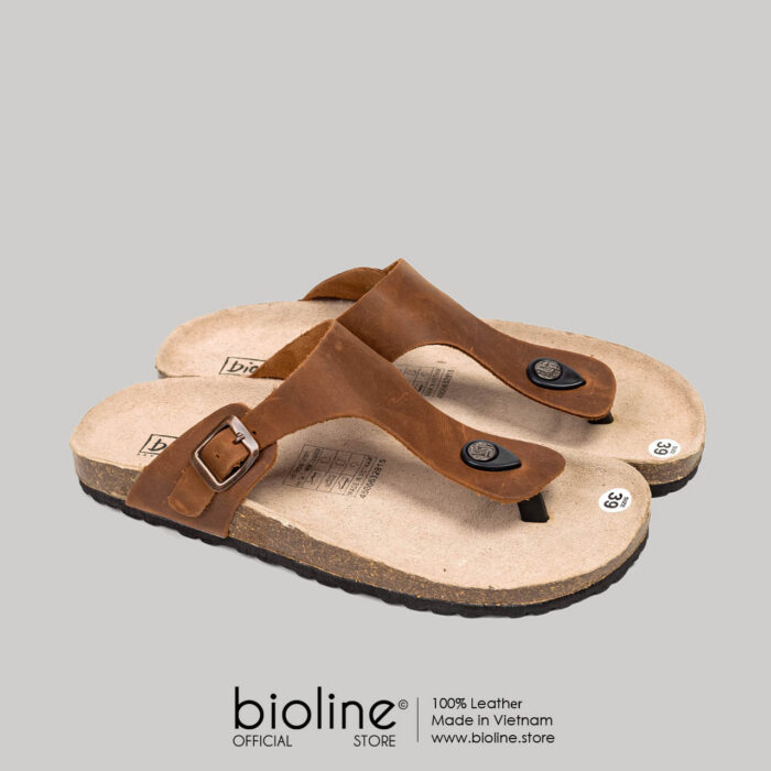 Dép đế trấu da bò BIRKEN - BIO07