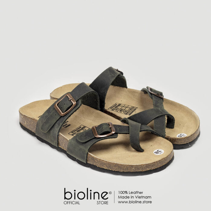 Dép đế trấu da bò BIRKEN - BIO06