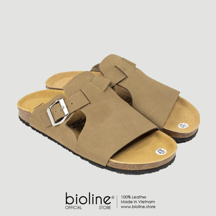 Dép đế trấu da bò BIRKEN - BIO26