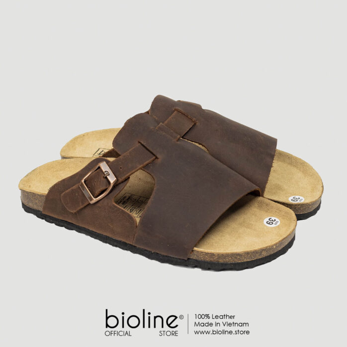 Dép đế trấu da bò BIRKEN - BIO26