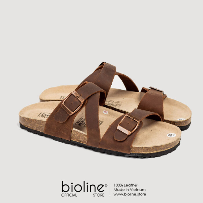 Dép đế trấu da bò BIRKEN - BIO25