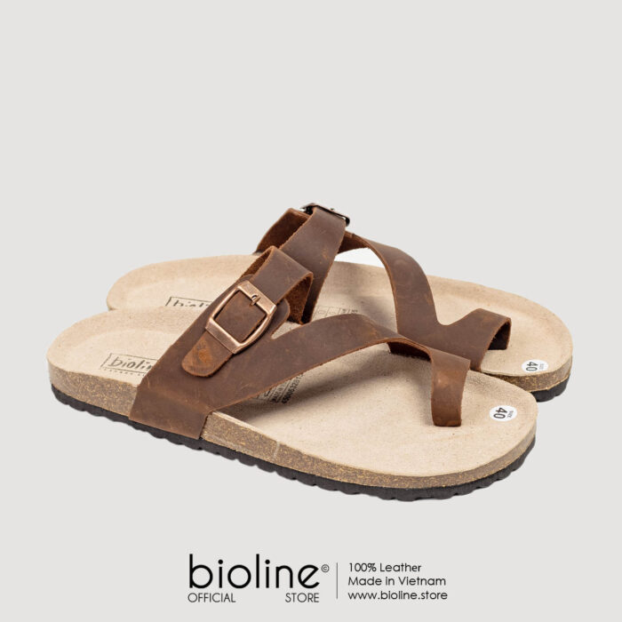 Dép đế trấu da bò BIRKEN - BIO24