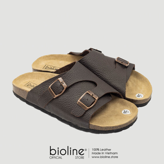 Dép đế trấu da bò BIRKEN - BIO19