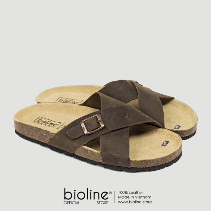 Dép đế trấu da bò BIRKEN - BIO17