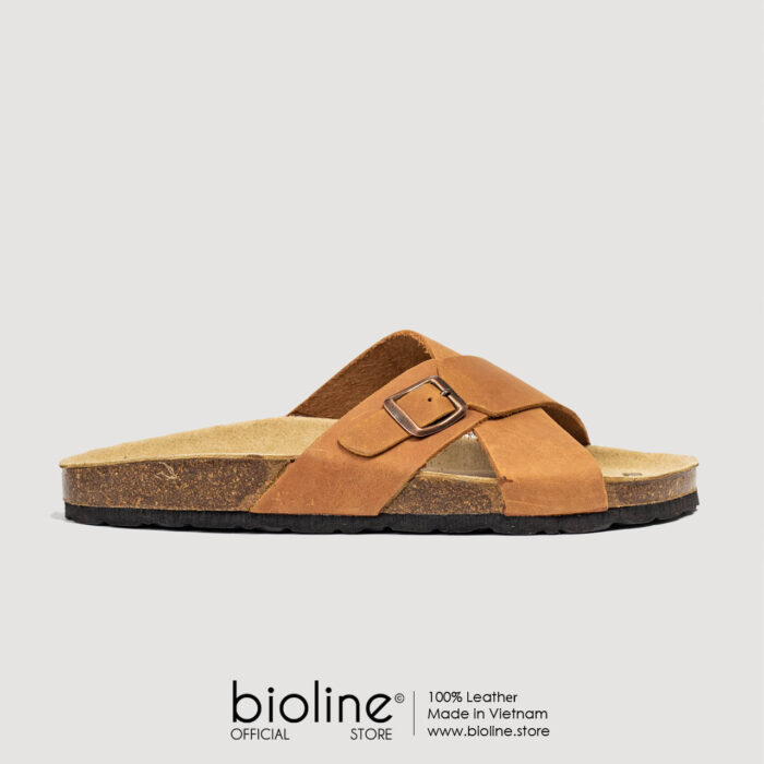 Dép đế trấu da bò BIRKEN - BIO17