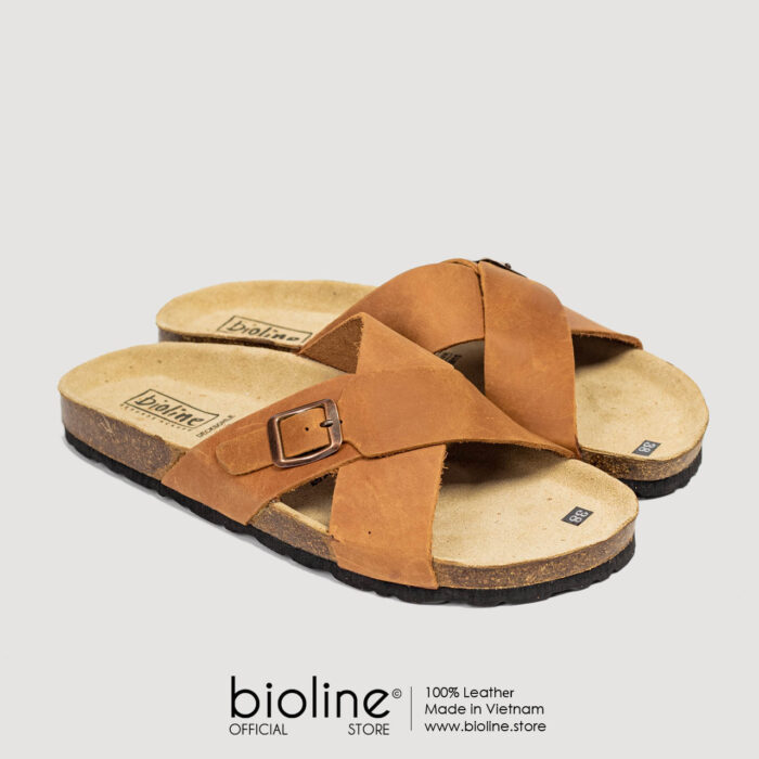 Dép đế trấu da bò BIRKEN - BIO17