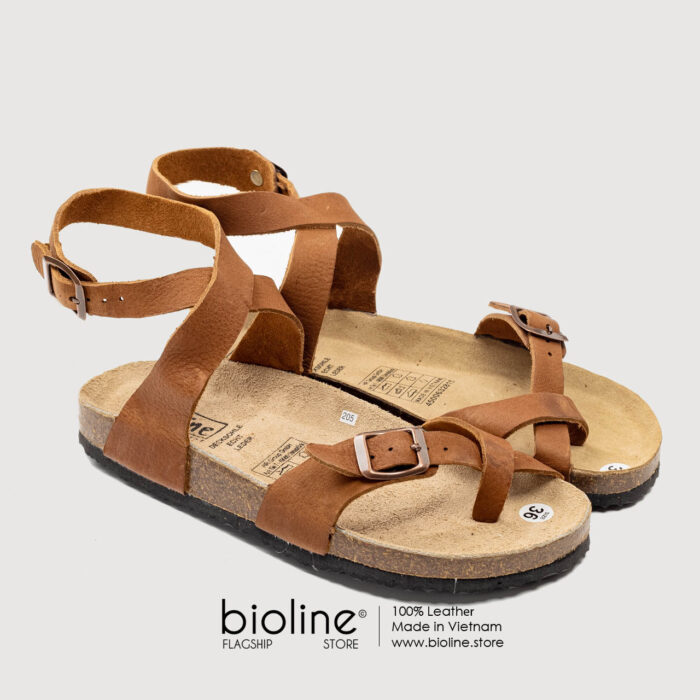 Sandal đế trấu da bò BIRKEN - BIO16