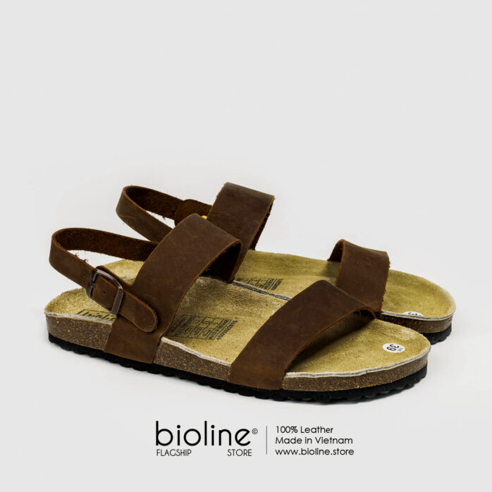 Sandal đế trấu da bò BIRKEN - BIO15