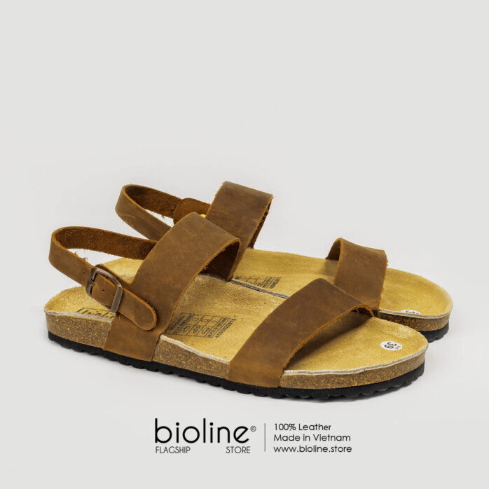 Sandal đế trấu da bò BIRKEN - BIO15